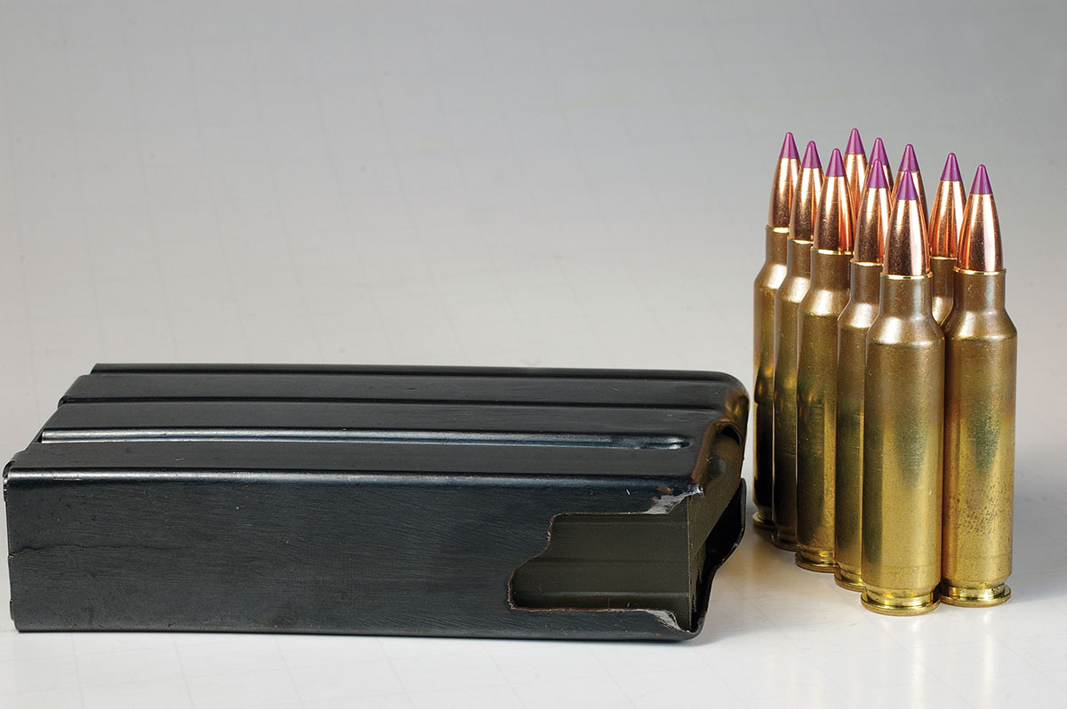 AR-X supplies magazines with a cutout front to accept 6mm HAGAR cartridges with a length of up to 2.34 inches.